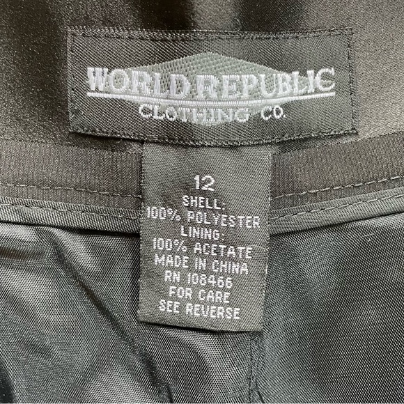 New World Republic Black Formal Dress Pants | Size 12 - Picture 5 of 11
